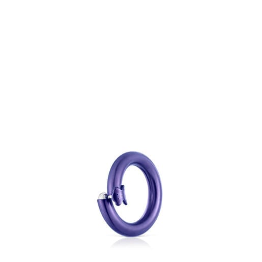 Small purple-colored silver Ring Hold