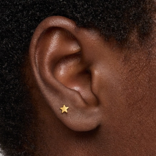 Piercing de oro 14 kt motivo estrella 8 mm TOUS Basics