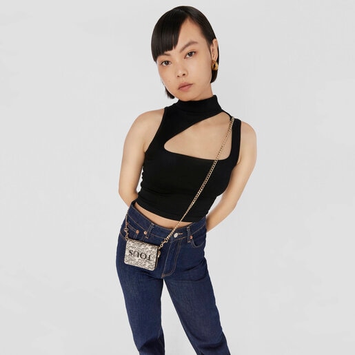 Monedero colgante beige TOUS Kaos Mini Evolution