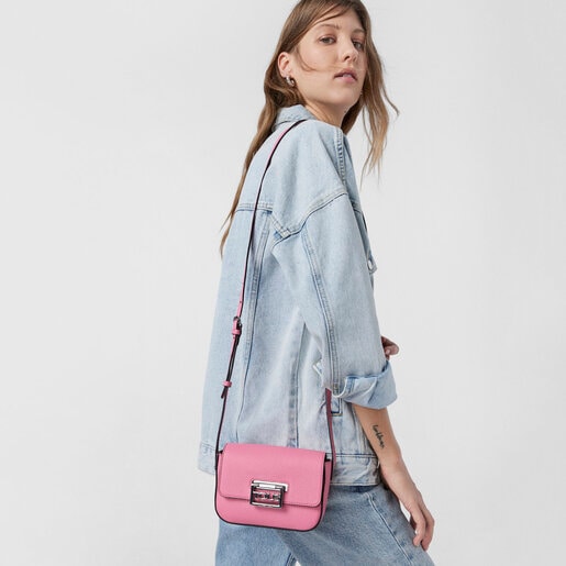 Mini bandolera de piel rosa TOUS Legacy
