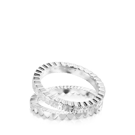 Doppelter Ring Straight aus Silber