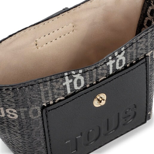 Mini colgante negro con bolsa interior TOUS Cecilia
