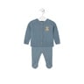 Knitted baby outfit in Tricot blue