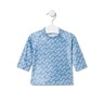 Long-sleeved beach t-shirt in Logo blue