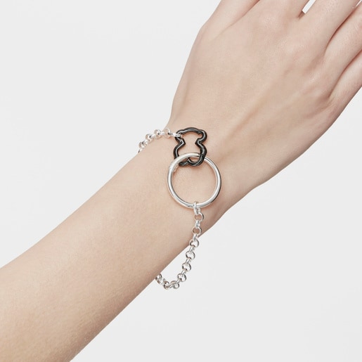 Silver TOUS Hold Bracelet 17cm.