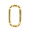 Bardzo duży pierścionek ze srebra pokrytego 18-karatowym złotem Hold Oval