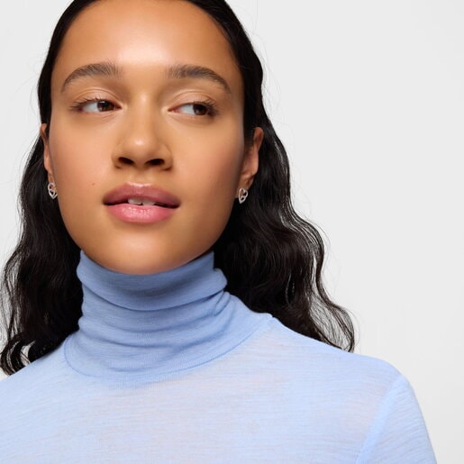 Aretes silueta de plata TOUS Flechazo