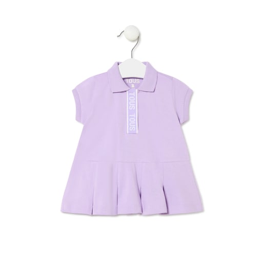 Polo-neck dress in Casual lilac