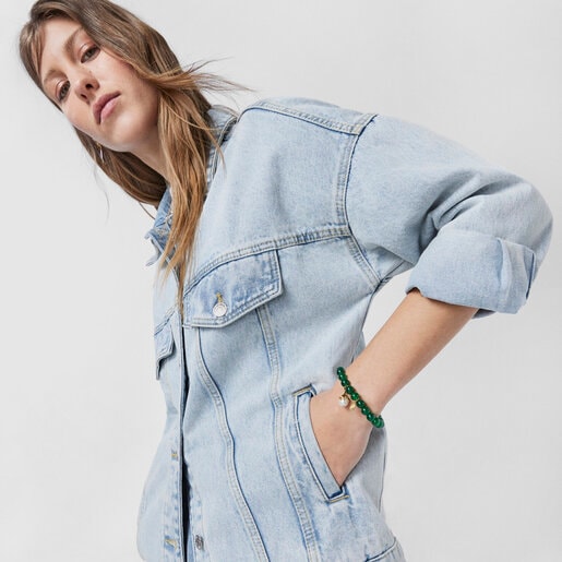 Pulsera de crisoprasas y perla Oceaan Color