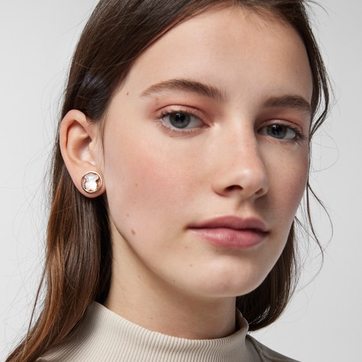 Rose Vermeil Silver Camille Earrings with Mother-of-Pearl | TOUS