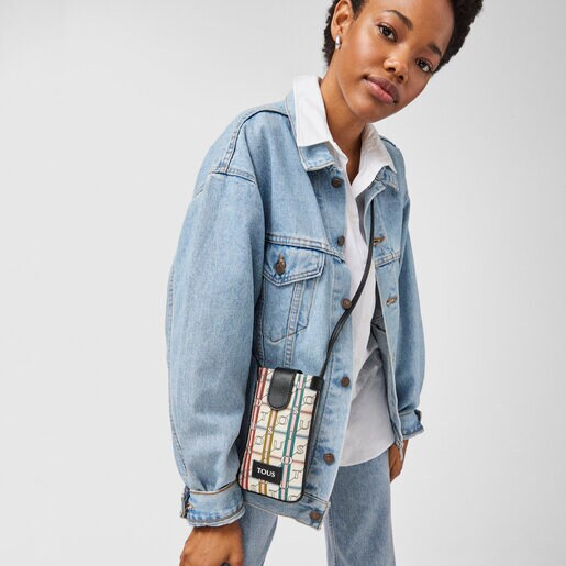 Бежево-черный чехол для мобильного телефона TOUS Crossroad