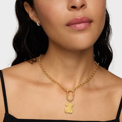 Bear Pendant with 18kt gold plating over silver bonbon Sweet Dolls