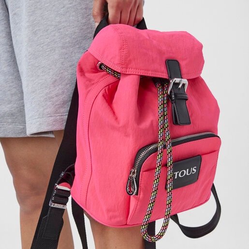 Kleiner Rucksack TOUS Empire Cotton in Neonpink