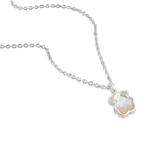 Silver and faceted mother-of-pearl Necklace. 45cm. TOUS Color | TOUS