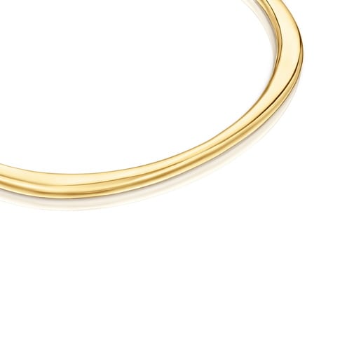 Collar abierto con baño de oro 18 kt sobre plata Line