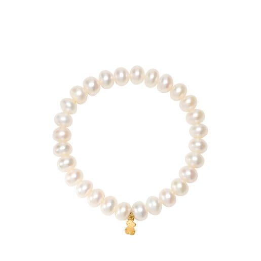 Gold TOUS Pearl Bracelet with Pearl