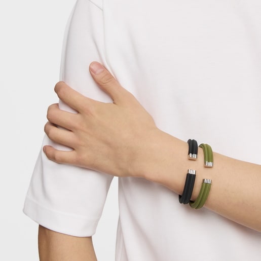 Black steel Bangle TOUS Man