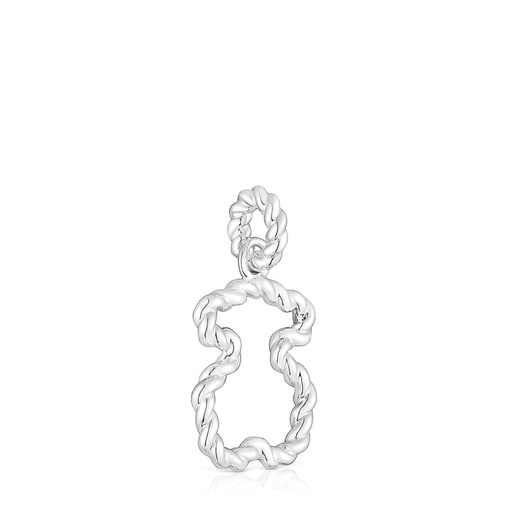 Twisted Pendant with bear silhouette