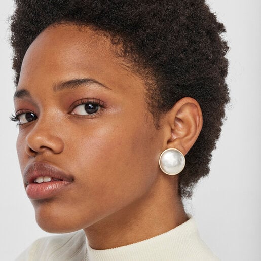 עגילי לואה ירח צמודים