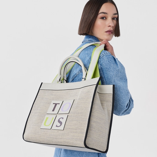 Large beige TOUS Yummy Shopping bag