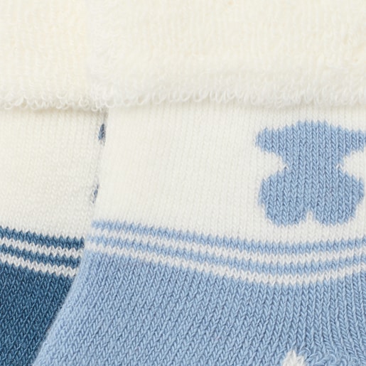 Pack of 2 pairs of baby socks in SSocks blue