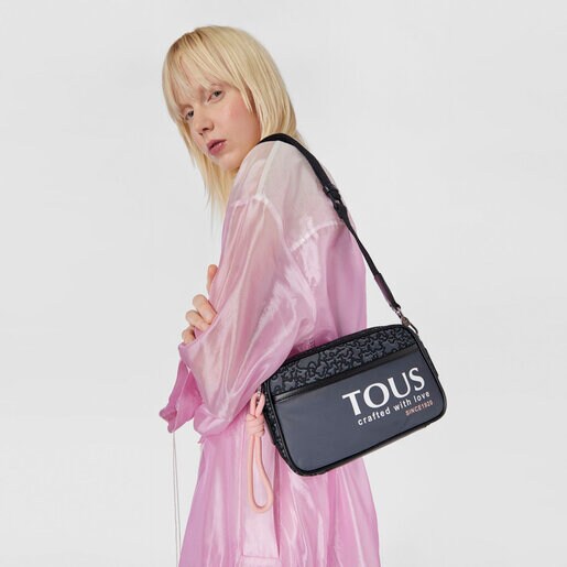 Black nylon Kaos Mini Evolution crossbody reporter bag