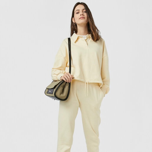 Bandolera mediana caqui TOUS Empire Cotton