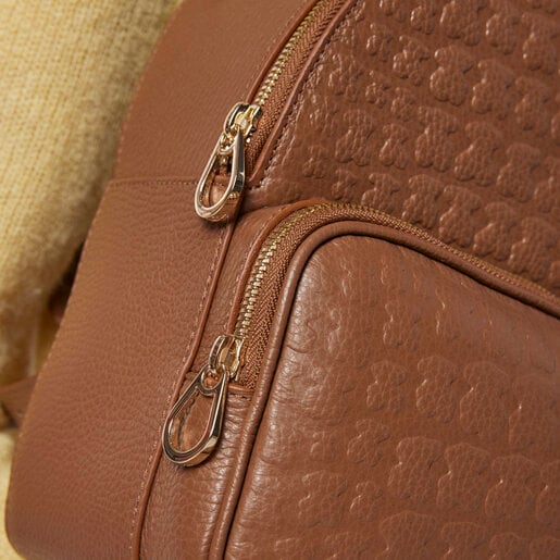 Коричневый кожаный рюкзак Sherton