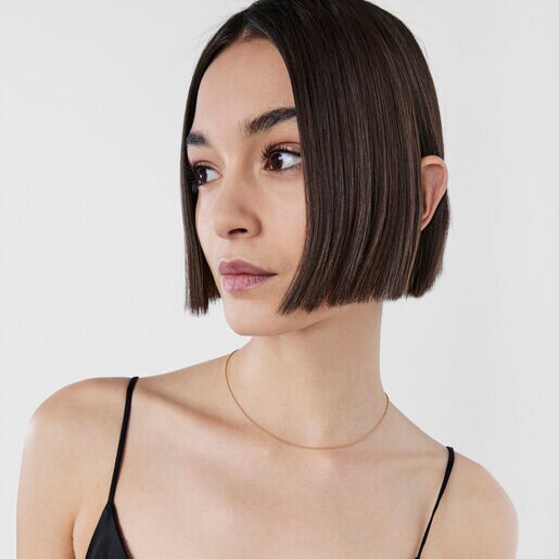 שרשרת כדורי זהב 18K קראט בסגנון צ'וקר