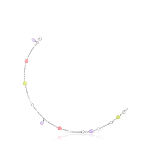 Silver and colored enamel TOUS Joy Bits anklet | TOUS