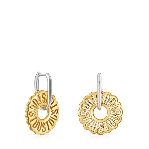 Two-tone hoop earrings Miranda