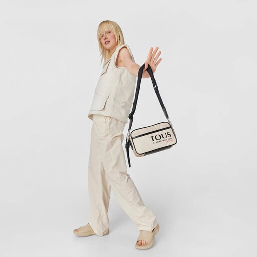 Beige nylon Kaos Mini Evolution crossbody reporter bag