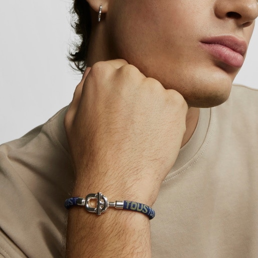 TOUS MANIFESTO Bracelet in silver with cord