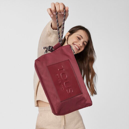 Большая бордовая косметичка Empire Soft Chain