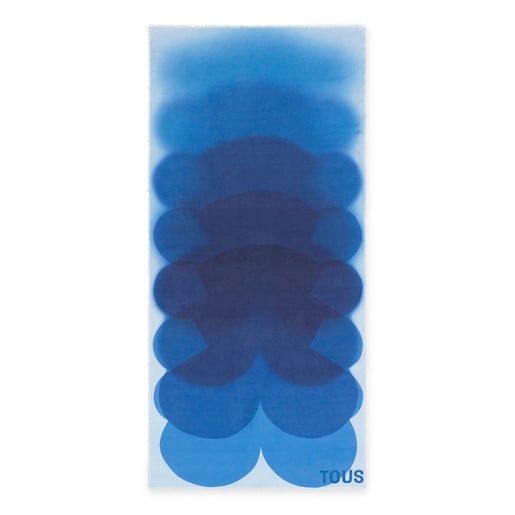 Blauer Foulard TOUS Blurry Bear