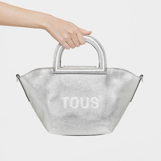 Medium silver-colored leather Shoulder bag TOUS Dora
