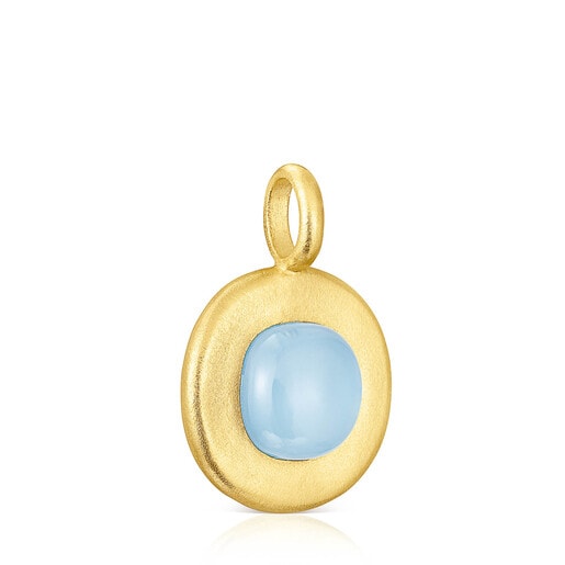 Silver vermeil Nattfall Pendant with chalcedony | TOUS