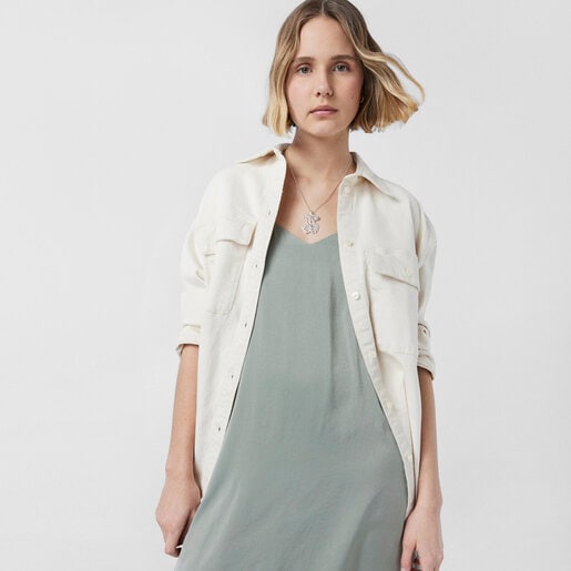 Большая серебряная подвеска с медвежонком Oceaan