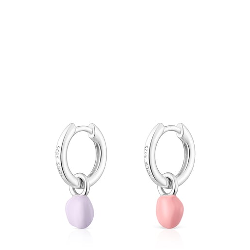 Pendientes de plata y esmalte de colores TOUS Joy Bits