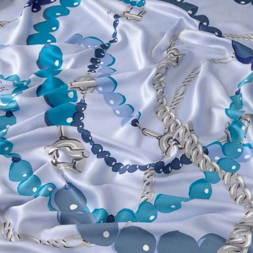 Square stone blue Scarf TOUS Manifesto