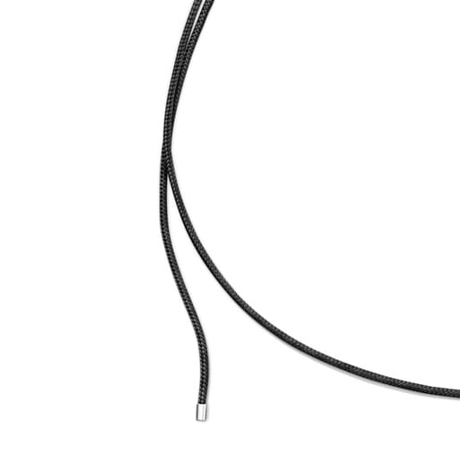 عِقد طويل من الفضة باللون الأسود من التشكيلة TOUS Basics