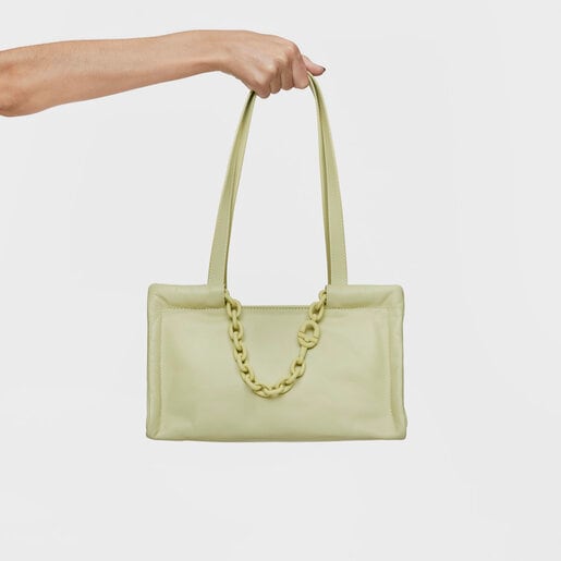 Medium olive green leather Shopping bag TOUS MANIFESTO