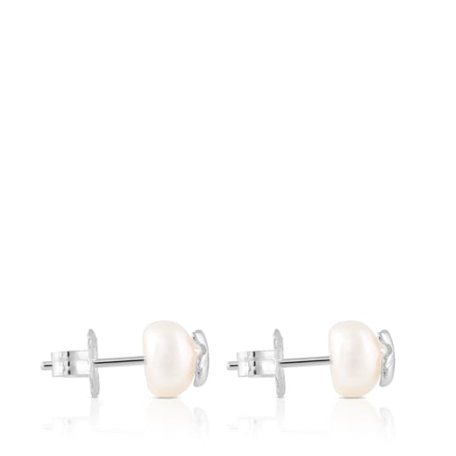 Pendientes de plata y perlas TOUS Bear