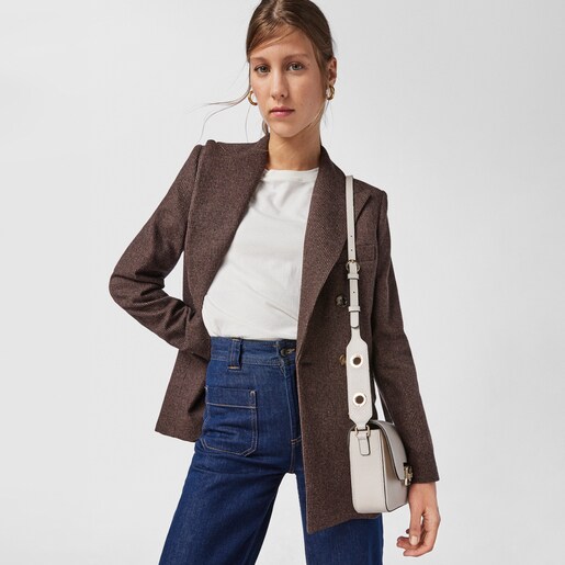 Сумка-кроссбоди TOUS Legacy из бежевой кожи