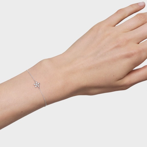 Pulsera cadena flor de plata TOUS Motivos