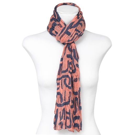 Розовый и синий платок Doromy Plis