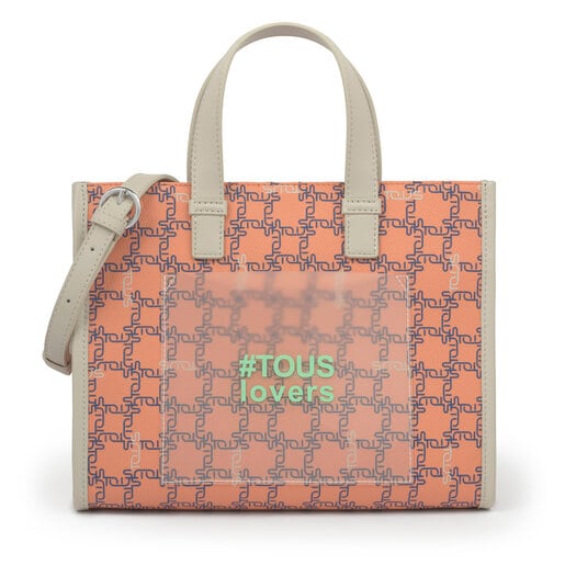 Medium Orange Amaya Logogram Shopping Bag