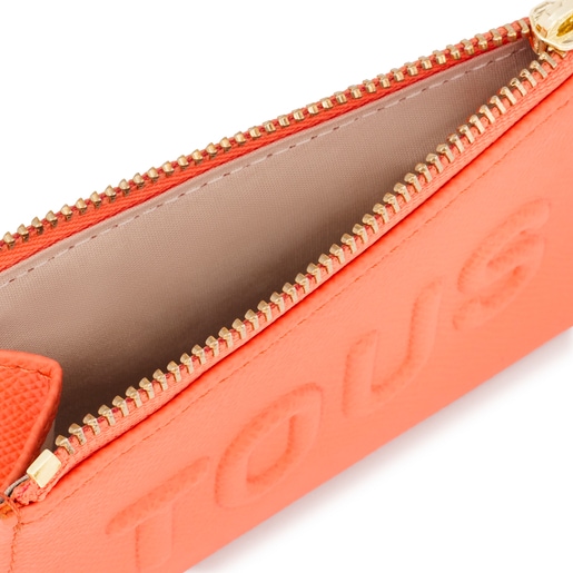 オレンジカラーのカードホルダー TOUS La Rue