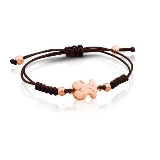 Pulseira Sweet Dolls urso em Prata Vermeil rosa