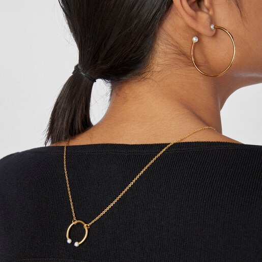 Batala Necklace in Silver Vermeil with Pearls 19 69/100